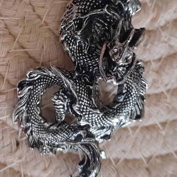 Men's Stainless Steel Gothic Necklace - Dragon Pendant, NEW! - Picture 7 of 13